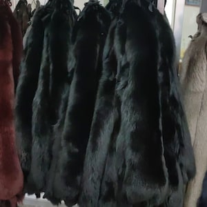Gefärbte Schwarze Fuchs Fellhaut/Pelt