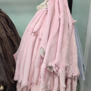 Pele/pele de vison rosa bebê
