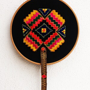 Embroidery hoop art | Handmade embroidery | Blacklight embroidery | Useable for costume or bag &...