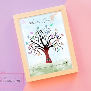 Archivo digital, Impresión de regalo para maestros, Impresión personalizada de árbol de regalo para maestros, Impresión personalizada de diente de león, Gracias maestro
