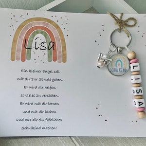 Einschulungsgeschenk / Schlüsselanhänger mit Karte / Cabochon / Schulstart / Einschulung 2025