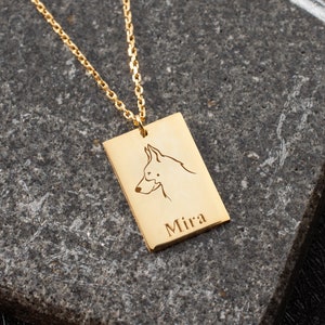 Dog Memorial Necklace, Engraved German Shepherd Dog Jewelry, Pet Loss Gift For Mom, Dog Breed Necklace, Pet Lover Gift, Dog Pendant Jewelry