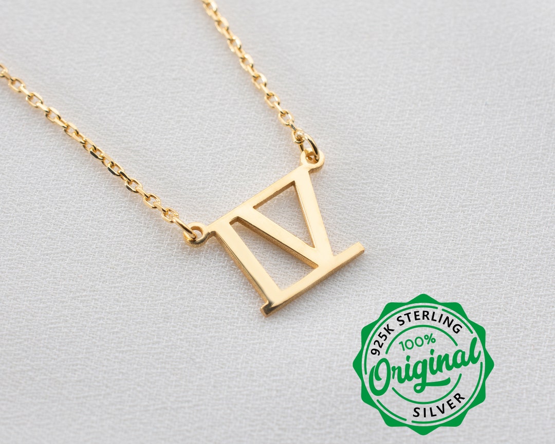 Roman Numeral Date Necklace Custom Engraved 925 Sterling Silver Pendant ...