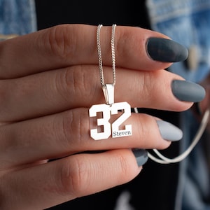 Necklace with Number, Sport Number Necklace, Lucky Pendant Necklace With Number, Personalize Pendant Jewelry, Number Jewelry, CR32
