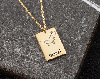 T-Rex Dinosaur Jewelry, Dinosaur Charm, T-Rex Necklace, Silver Necklace, Dinosaur Gifts, Necklaces Girl, Baby Dino Necklace, Graduation Gift