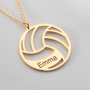 Custom Volleyball Number Necklace, I Love Volleyball, Team Jewelry, Custom Charm necklace, Handball gift Necklace, Personalized pendant,VBI
