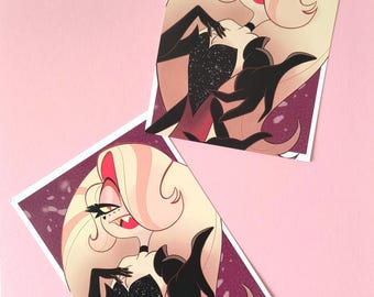 Hazbin Hotel - Angel Dust Drag ver art print A6