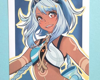 Mualani A5 art print - Genshin Impact
