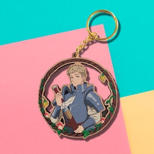 Dungeon Meshi - Laios wooden keychain