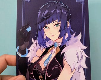 Yelan A5/A6 art print - Genshin Impact