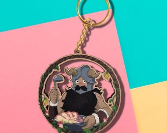 Dungeon Meshi - Senshi wooden keychain
