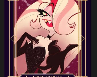 Hazbin Hotel Fan Art trading card - Angel Dust - Losin' Streak - PRE ORDER