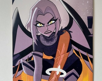 Lute Gravity A5 art print - Hazbin Hotel