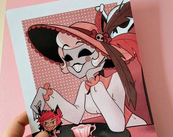 Rosie and Alastor A5 art print - Hazbin Hotel
