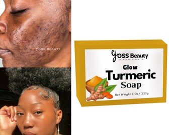 Turmeric Glow Soap, 100% Natural Organic, Face And Body Soap, Dark Spots, Smooth Glowing Skin