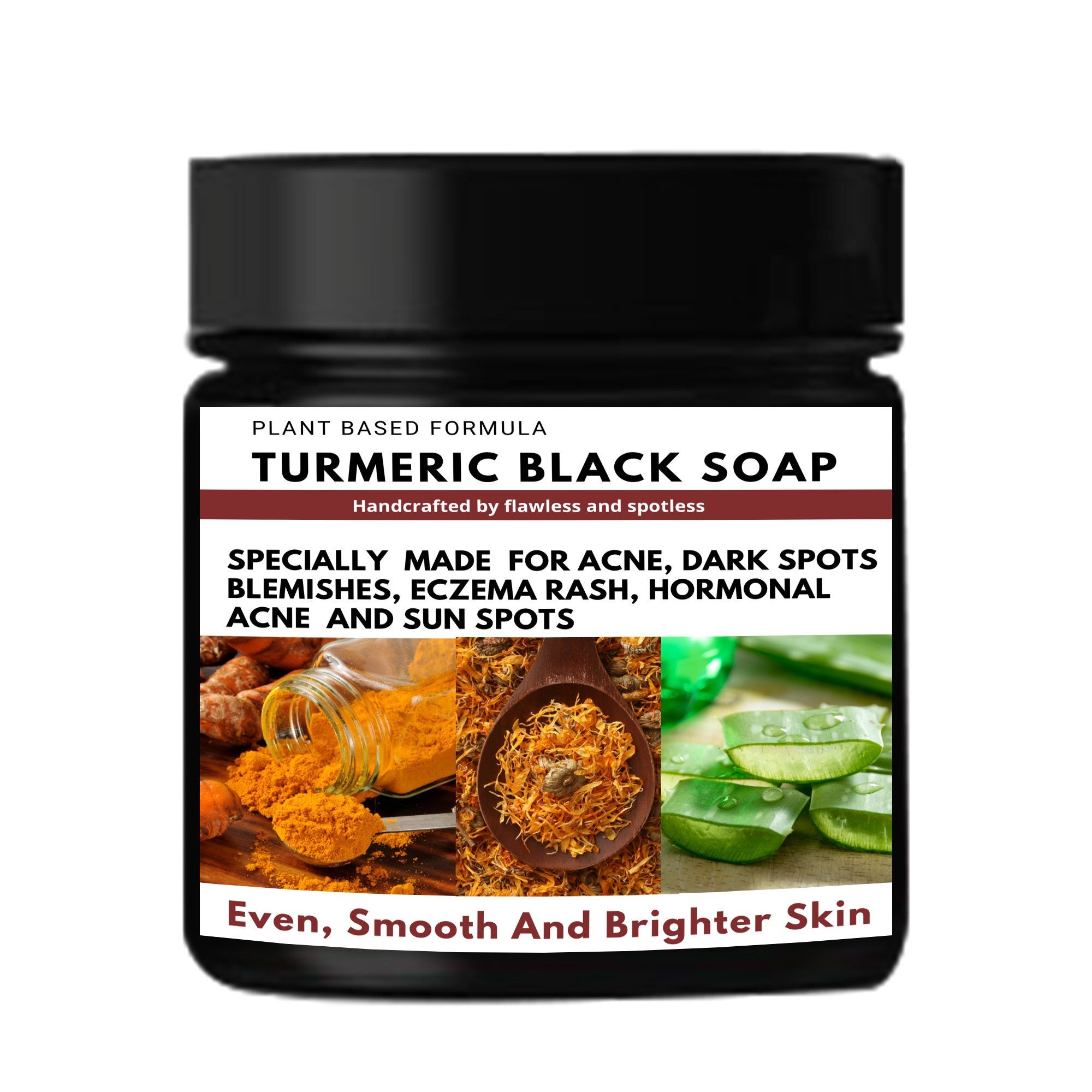 Turmeric Black Soap Herbal Soap Plant Based Soap Acne Soap Etsy Canada