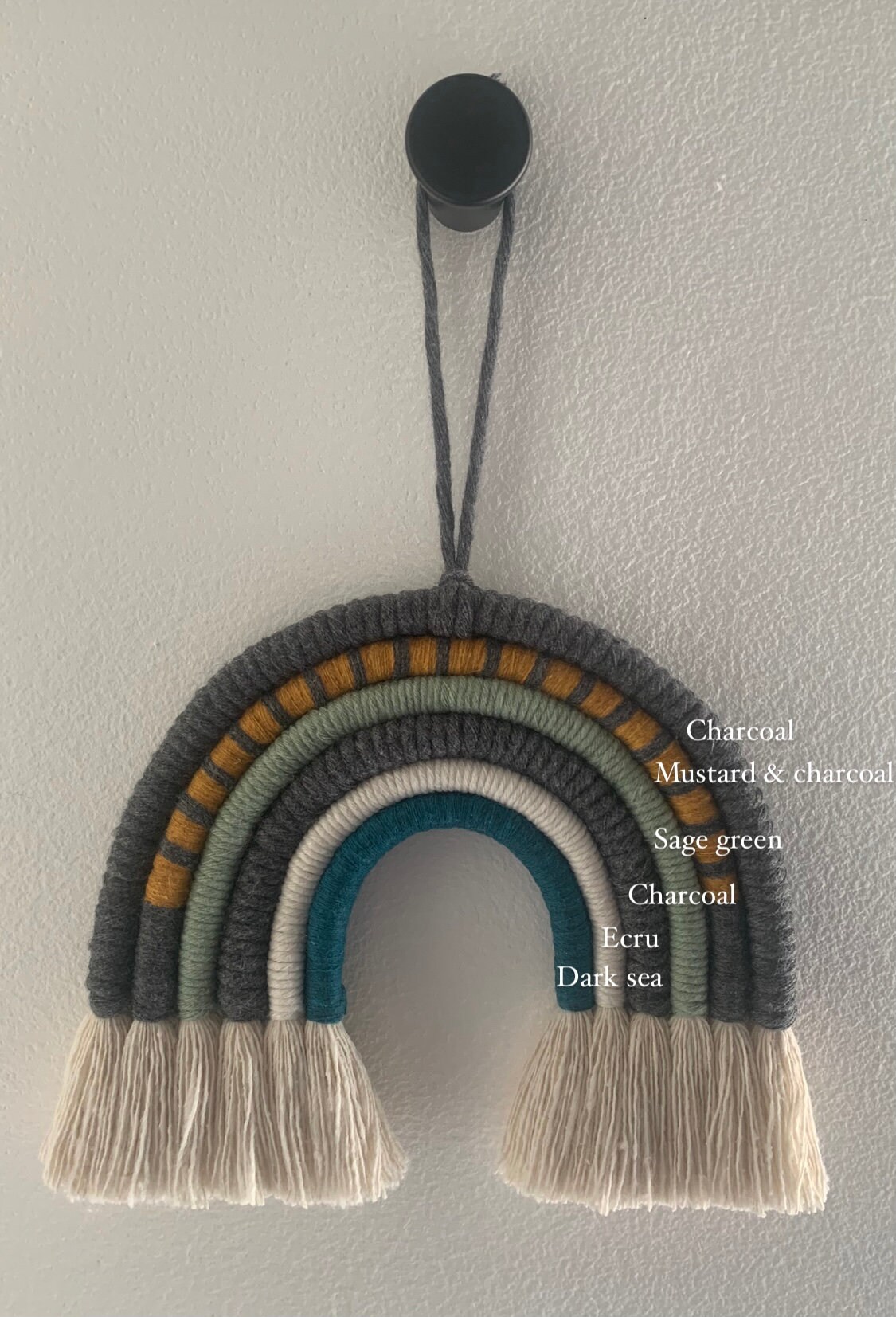 Macrame Rainbow Wall Hanging Home Decor Etsy