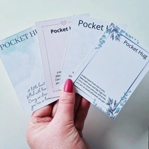 Gedruckte Pocket Hug-Karten, 4 Designs, Kartonpapier, Sorgenstein, Miss You-Geschenk, Harzkunst, Liebesherz, beste Freundin, Kinder, Schwester, Bruder, Kinder