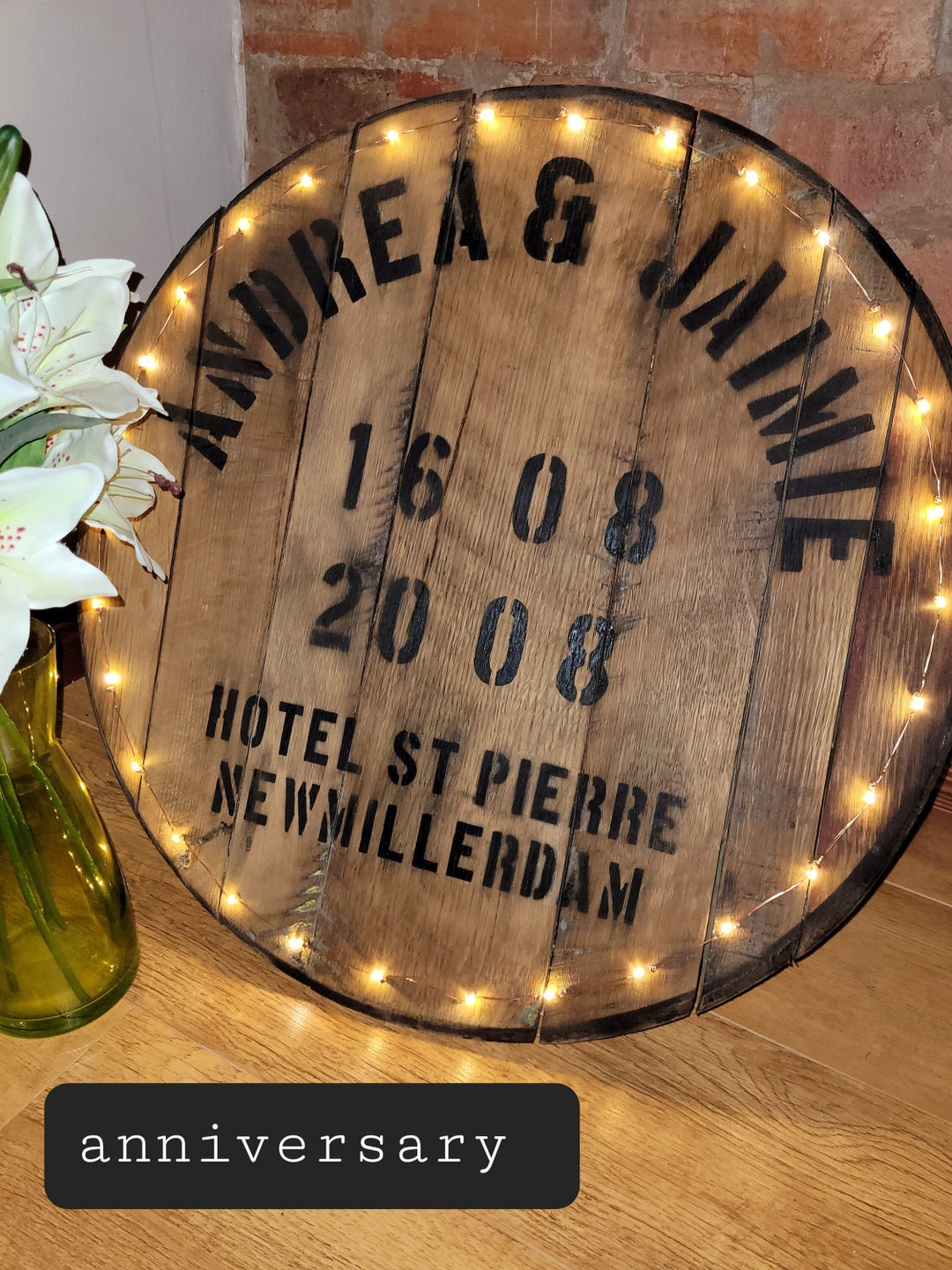 Bespoke Barrel Signs With Personalised Designs Approx 580mm Etsy