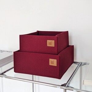 Filz Aufbewahrungsbox / Aufbewahrungskorb / Regalbox Organizer / Filz aus dem Recycling von Plastikflaschen