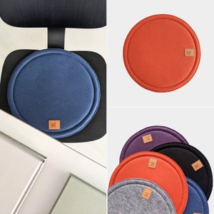 Coussins de chaise ronds en feutre - 40 ou 50 cm / Plusieurs couleurs / Coussins d'assise lavables en machine pour chaises de salle à manger