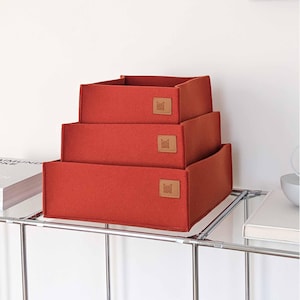 Filz Aufbewahrungsbox / Weicher Aufbewahrungskorb / Regal Box Organizer / Minimalistische Aufbewahrungsbox / Herbst Dekoration