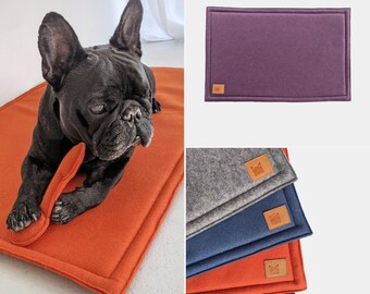 Small dog travel mat / Warm dog crate cushion / Washable travel bed / Portable indoor or outdoor bed / Dog settle mat / Gift for dog owner