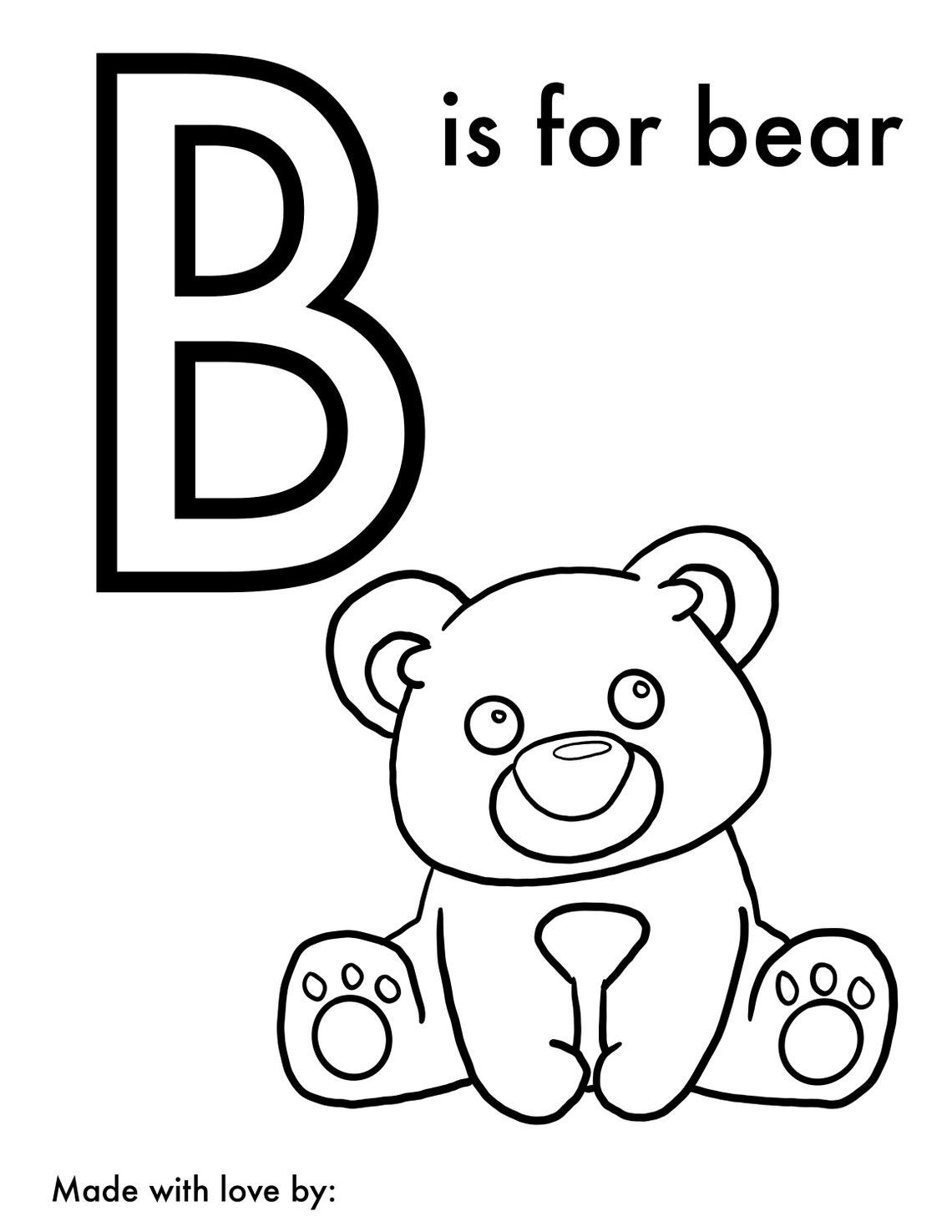 Babys First ABC Book Coloring Activity | Etsy