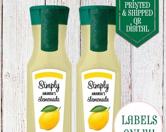 Custom Lemonade Label - Lemonade - Lemonade Favors - Lemonade Party -  Personalized Lemonade Labels - Custom Lemonade - Lemonade Printables