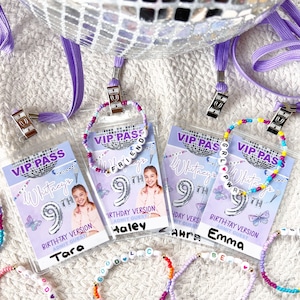 Birthday Era VIP Passes - Birthtay - Birthday Era Party - Birthday Version -Birthday Era Favors -Favor Bags -Party Bags -Its me hi -Bracelet