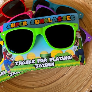 Super Mario Sonnenbrillen Gastgeschenke - Sonnenbrillen - Super Mario Party - Super Mario Geburtstag - Super Mario Party - Super Mario Gastgeschenke - Mario Luigi