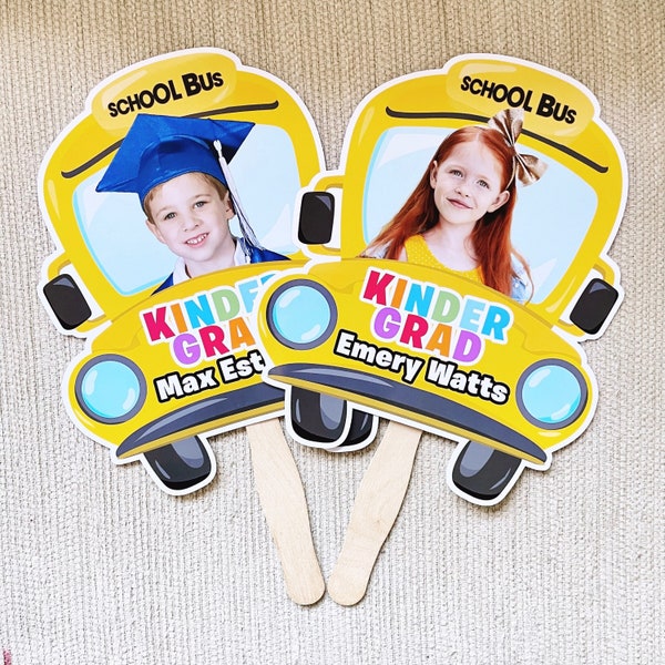 Kindergarten Graduation Fans - Kindergarten Graduation - Kindergarten Grad - Hand Fans - Elementary Graduation - Personalized Fans - Kinder