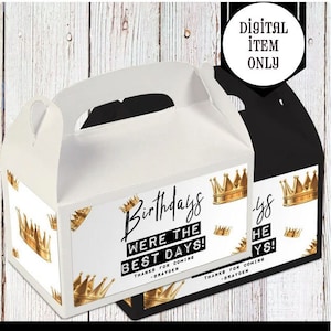 Notorious Favor Box - Gable Box - Notorious Party - Notorious Birthday - Notorious Favors - The BIG ONE - Notorious One - Boy First Birthday