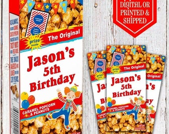 Circus Cracker Jacks  - Circus  - Circus Party - Circus Favors - Circus Birthday - Corporate Favors - Carnival Party - Circus Peanuts