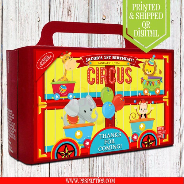 Circus Animal Cracker Labels  - Circus  - Circus Party - Circus Favors - Circus Birthday - Corporate Favors - Carnival Party -Circus Peanuts