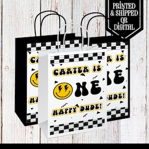 One Happy Dude Taschen - Geschenktüten - One Happy Dude Party - One Happy Dude Geburtstag - One Happy Dude Favors - Jungen Erster Geburtstag - Happy Dude