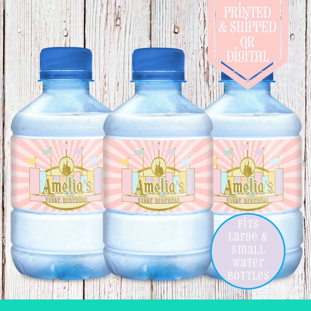 Disneyland Water Bottle Labels Magical Disney Vintage Mickey Party