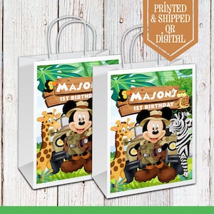 Mickey Mouse Safari Party Bags - Gift Bags - Mickey Mouse Safari Party - Mickey Party - Mickey Birthday - Mickey Mouse Favors - Favor Bags