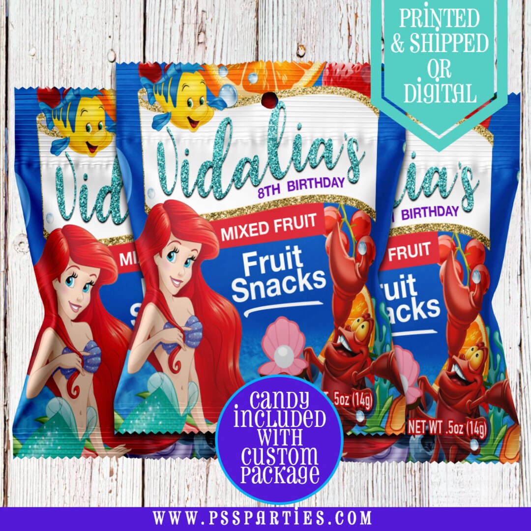 Little Mermaid Fruit Snacks Fruit Snacks Little Mermaid Party Little