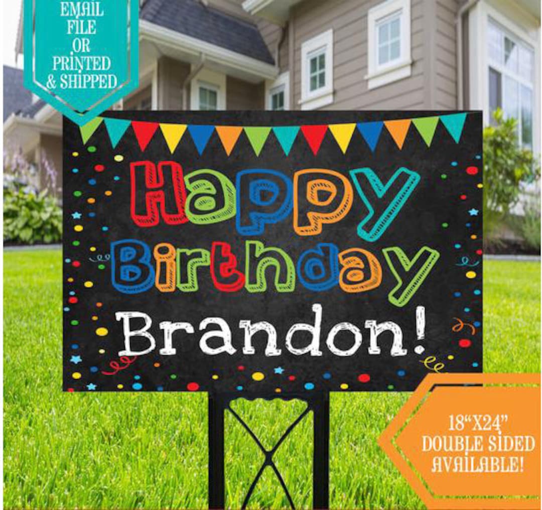 Happy Birthday Yard Sign Birthday Sign Birthday Party Birthday Party Sign Yard Sign Outdoor