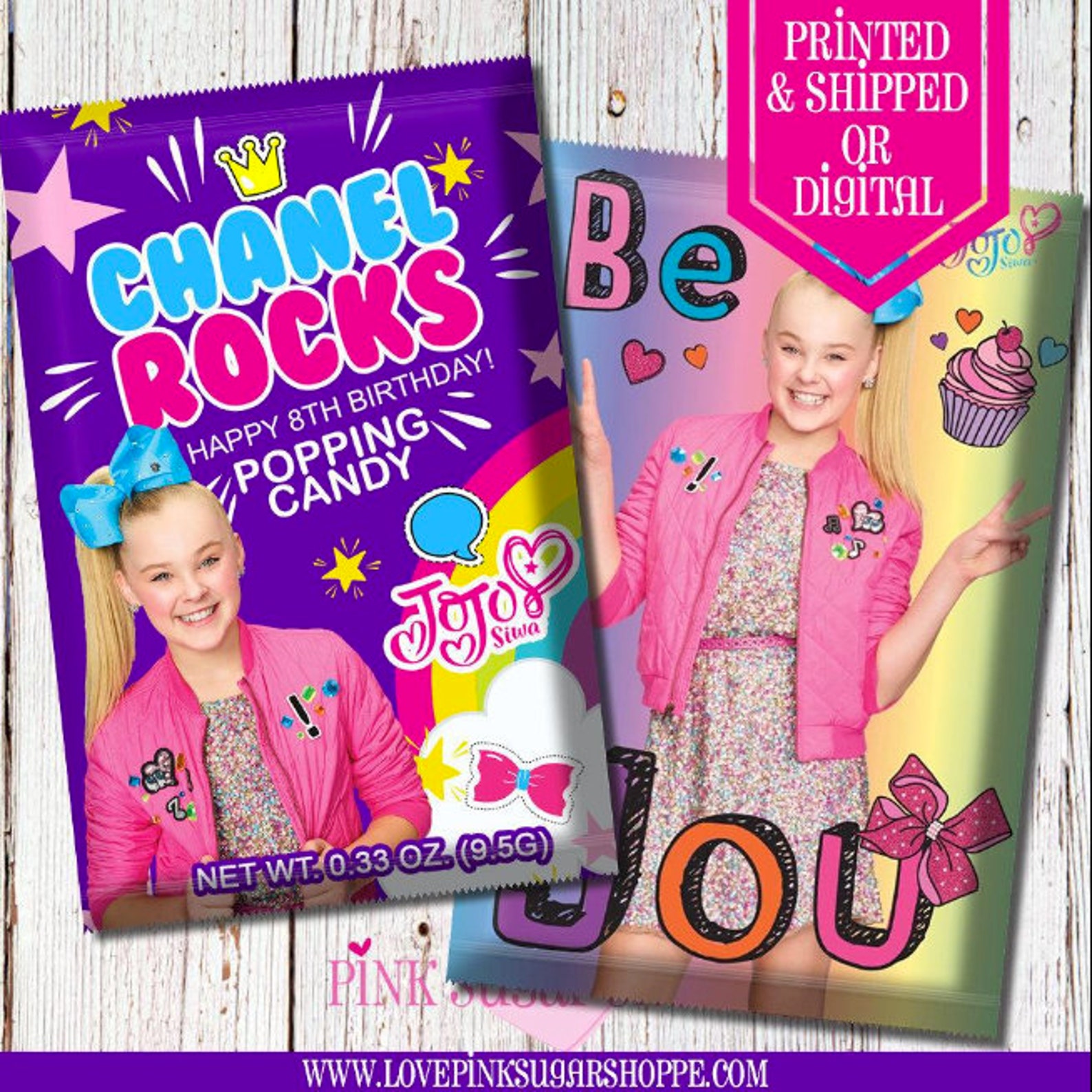 Jojo Popping Candy Candy Labels Jojo Party Jojo Etsy