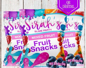 Slime Fruit Snacks  - Fruit Snacks  - Slime Party - Slime Birthday - Happy Birthday Favors - Slime Favors - Slime - Slime Candy Favors