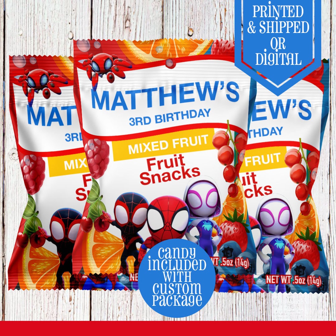 Spidey and His Friends Fruit Snacks Fruit Snacks Spiderman Etsy