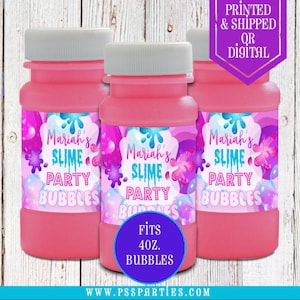 Slime Bubble Labels - Bubble Labels - Slime Party - Slime Birthday - Slime Gastgeschenke - Slime Labels - Glitzer Slime - Pink Slime - Slime