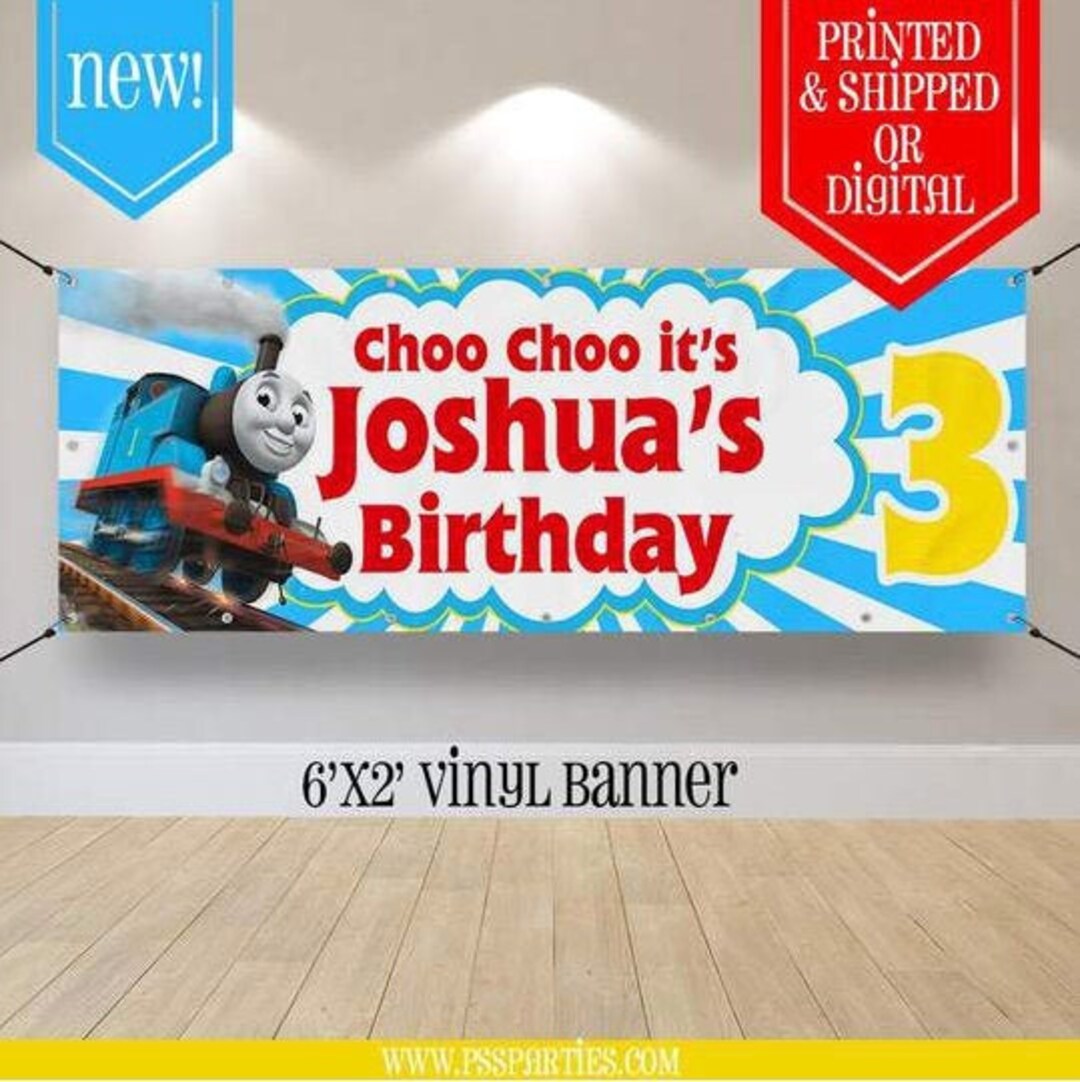 Thomas the Train Birthday Banner Birthday Banner Thomas Train Party ...