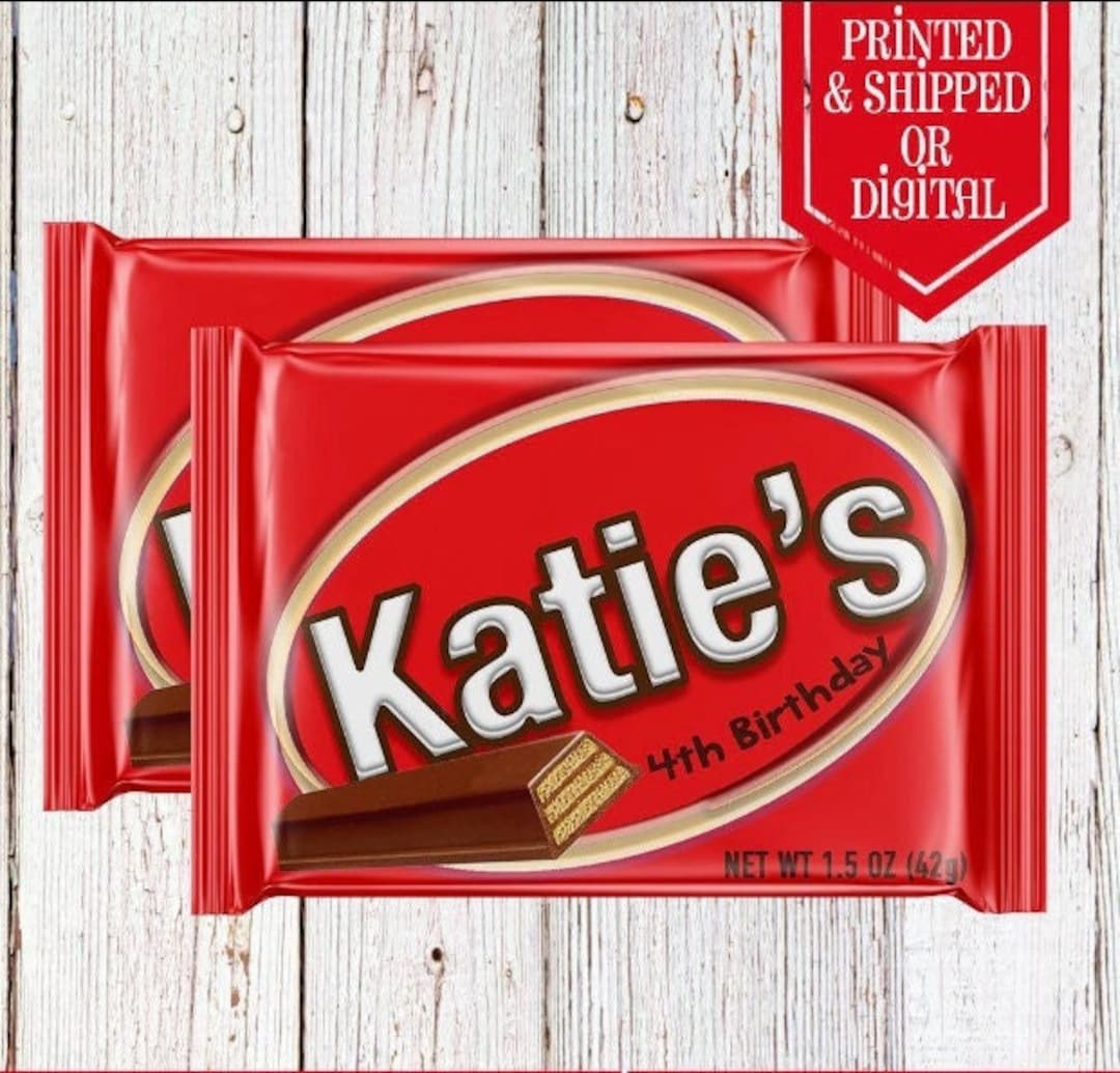 Custom Kit Kat Bar Candy Labels Custom Chocolate Favors Etsy Australia