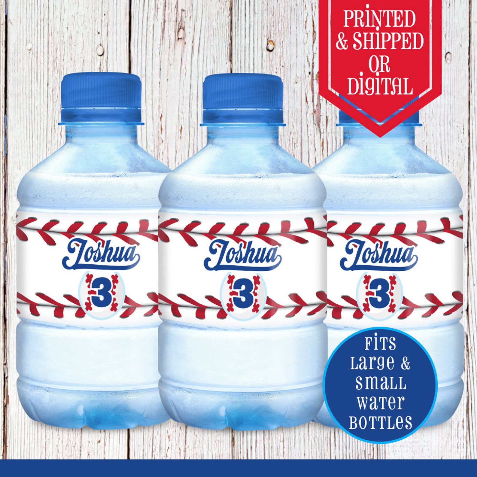 Baseball Water Bottle Labels Water Label Baseball Party Etsy