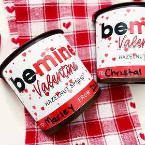 Nutella Valentine Labels - Kids Valentine - Valentines Day Chocolate - School Valentine - Class Valentine - Instant download - Printable