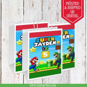 Super Mario Party Bags  - Gift Bags  - Super Mario Party - Super Mario - Video Game Birthday - Super Mario Favors - Favor Bags - Gift Bags