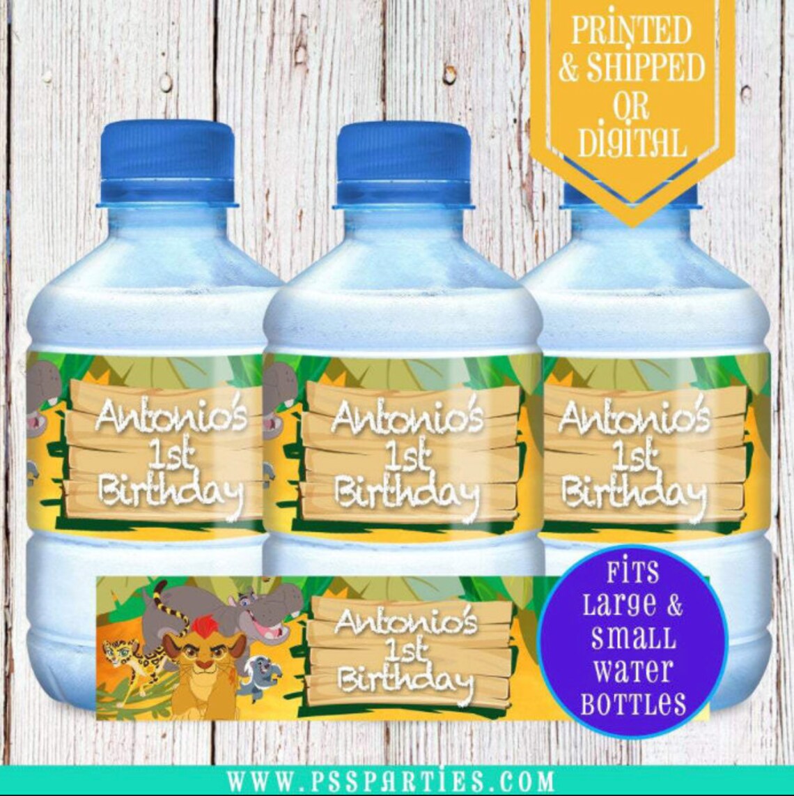 Lion Guard Water Bottle Labels Chip Bags Lion Guard Party - Etsy